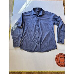 Blackberrys Mens size xl Blue Sleeve Button Up Shirt Cotton